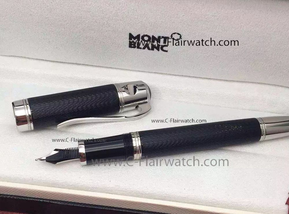 Fake Mont Blanc Jules Verne Fountain Pen Black Barrel
